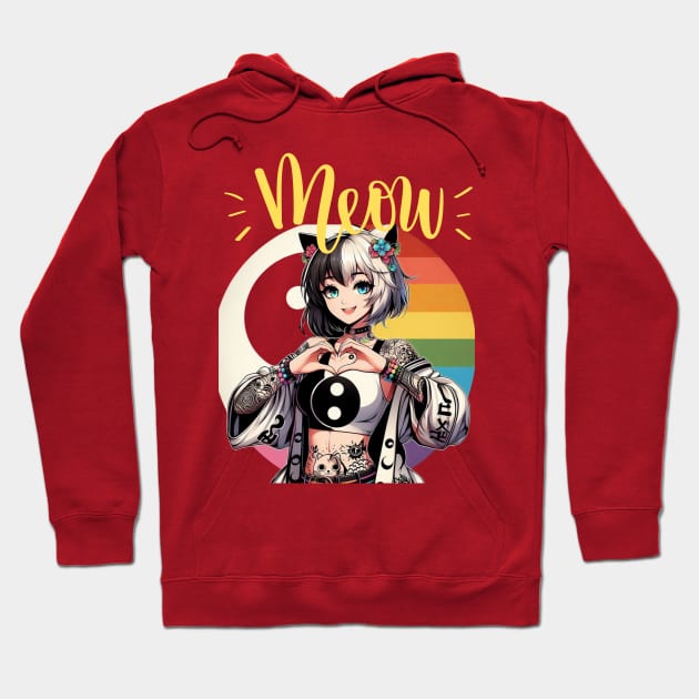 Kawaii, Anime Girl, Meow The Cat | Catsie Cat Hoodie by Catsie Cat